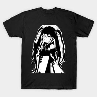 Black White Kawaii Gothic Girl T-Shirt